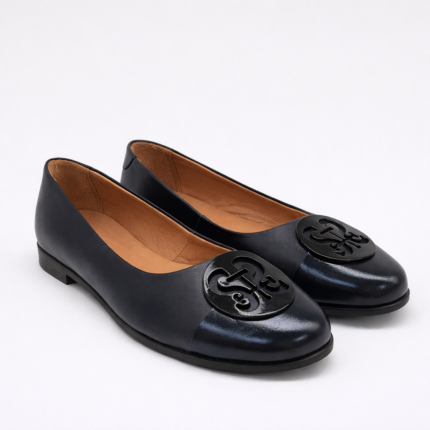 Luna Siyah Deri Babet